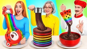 Кулинарный Челлендж с Радужной Едой | Удивительные Кухонные Рецепты
