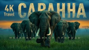 САВАННА 4K | Как устроена дикая природа Африки | Серенгети | Документальный фильм.