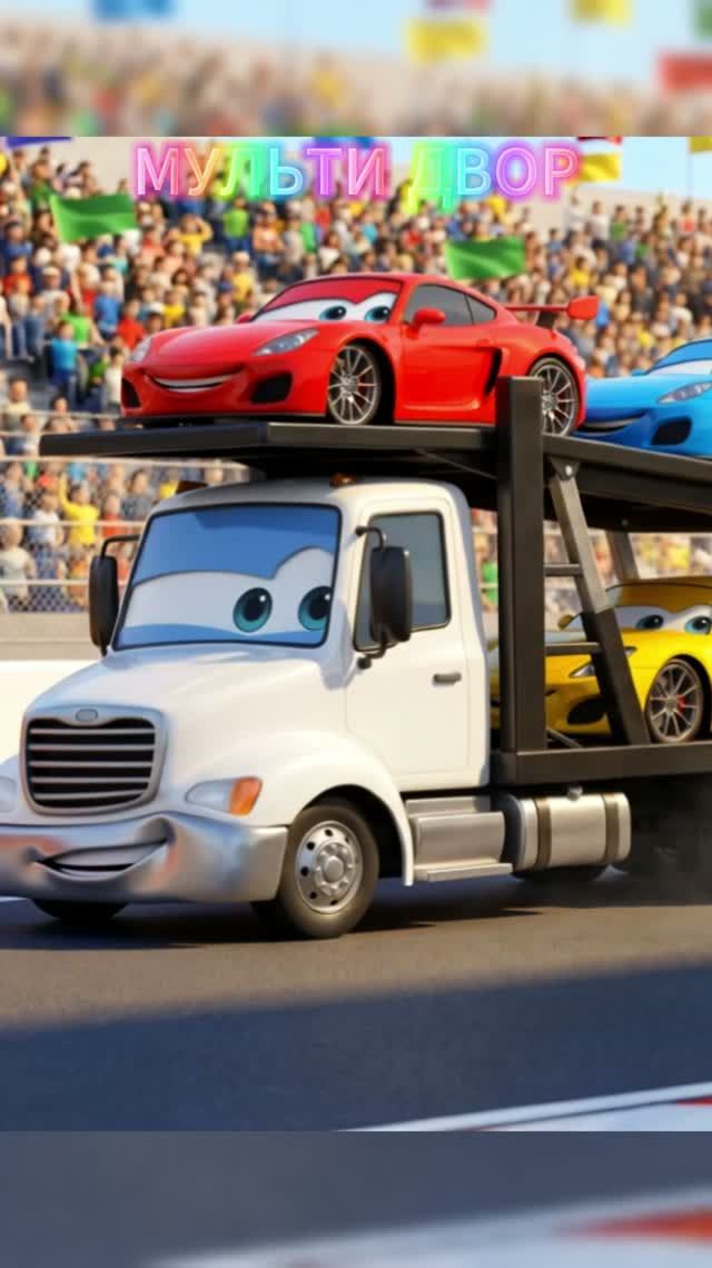 Автовоз привез спортивные машинки 🏎️ | Мульти Двор