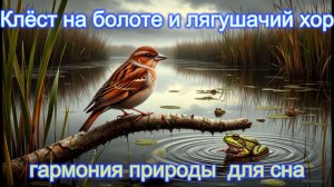 Редкий контраст: клёст на болоте и лягушачий ритм — слушаем гармонию природы
