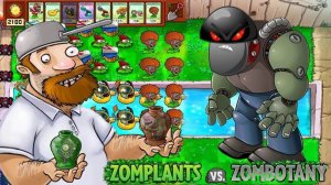 Растения против Зомби Mod Zomplant vs. Zombotany Plants vs. Zombies Survial mini games  (3-4)