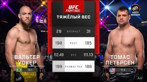 Валтер Уокер против Томаса Петерсена (видео). UFC Fight Night. MMA/Единоборства