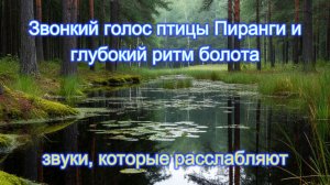 Яркий контраст: звонкий голос пиранги и глубокий ритм болота — звуки, которые расслабляют