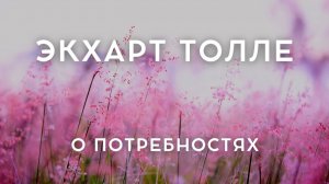 О потребностях реальных и мнимых Экхарт Толле Лекции