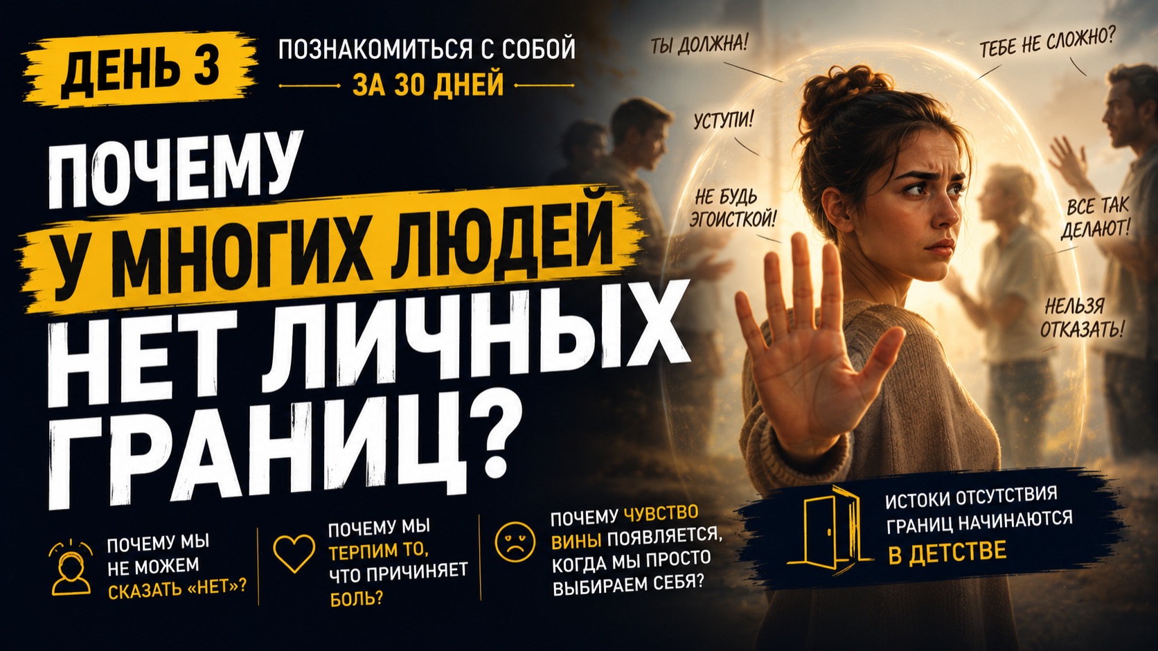 День 3. Почему у многих людей нет личных границ? смотреть онлайн