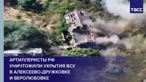 Артиллеристы РФ уничтожили укрытия ВСУ  в Алексеево-Дружковке  и Веролюбовке