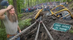 Проехали 1500 тысячи миль, чтобы спасти этот бульдозер, от него зависит 1000 семей.
