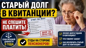 Старый долг за ЖКХ в квитанции: когда его могут не взыскать
