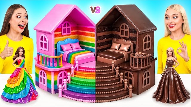 Строим Удивительный Кукольный Домик Жевательная Резинка vs Шоколадный | Крутые Творческие Лайфхаки смотреть онлайн