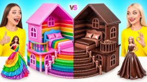 Строим Удивительный Кукольный Домик Жевательная Резинка vs Шоколадный | Крутые Творческие Лайфхаки