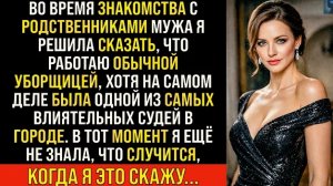 Истории из жизни/Я сказала родственникам мужа, что работаю уборщицей/Аудиорассказы жизненные