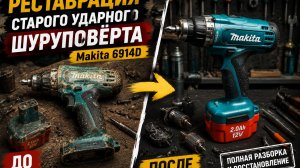 Реставрация старого ударного шуруповёрта | Makita 6914D