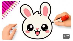 КАК ПРОСТО НАРИСОВАТЬ МИЛУЮ МОРДОЧКУ ЗАЯЦА 🐇