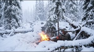 Выжить 3 дня в одиночку без теплой палатки в метель при -45°C