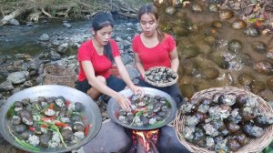 Выживание в тропическом лесу. Вкусный суп из улиток со свининой и чили — готовим еду