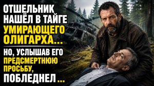 ОТШЕЛЬНИК НАШЁЛ В ТАЙГЕ УМИРАЮЩЕГО ОЛИГАРХА… НО, УСЛЫШАВ ЕГО ПРЕДСМЕРТНУЮ ПРОСЬБУ, ПОБЛЕДНЕЛ ...