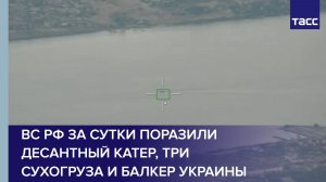 ВС РФ за сутки поразили десантный катер, три сухогруза и балкер Украины