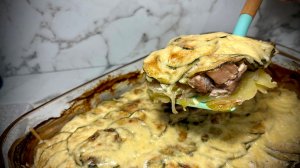 Картофельно-кабачковая запеканка / Кабачковая запеканка / запеканка из кабачков / ПП рецепт