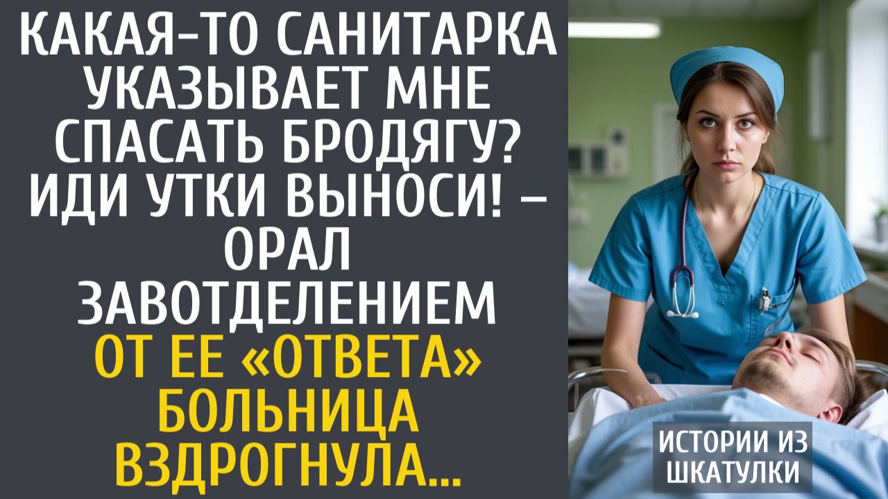 Истории из жизни Какая-то санитарка указывает мне спасать бродягу? Иди утки выноси! – орал начальник смотреть онлайн