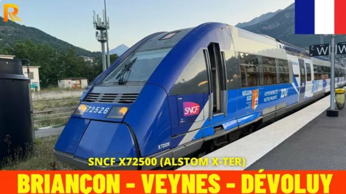 🚄 4К SmartTV ➤ 🌄 Бриансон → Вейн-Деволюи, Франция, июнь 2025 г.! 🌄