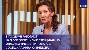 В Госдуме работают  над определением потенциально опасных для детей товаров, сообщила Анна Кузнецова