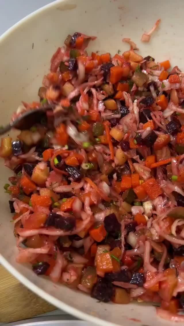 Винегрет с печёными овощами. смотреть онлайн