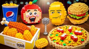 LEGO Куриные наггетсы 🍗 Мукбанг с жареной курицей в секретном соусе. Лего в реальной жизни. Мультик