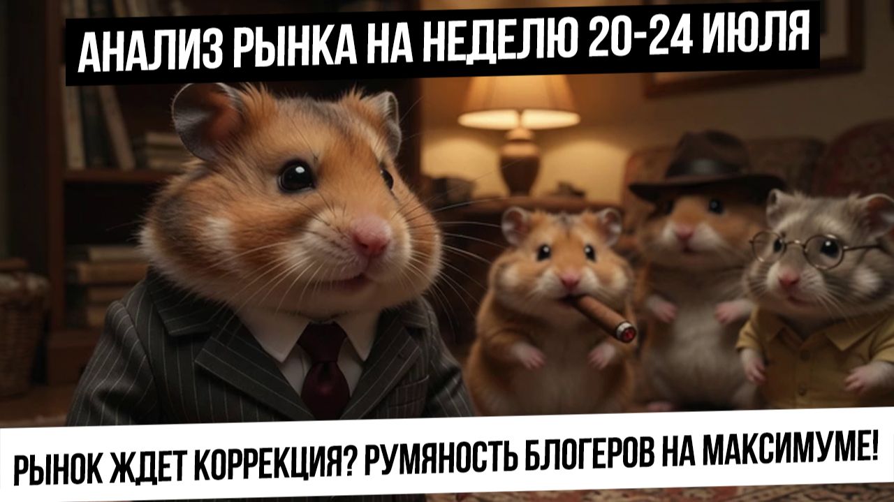 Анализ рынка на неделю 27-31 июля. Максимальная румяность блогеров! Дальше шорт-сквиз или коррекция? смотреть онлайн