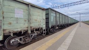 РЕДКИЙ Приветливый ВЛ80-160 ТОВАРНЯК ПРОЕЗЖАЕТ СТАНЦИЮ ПРОТОКА