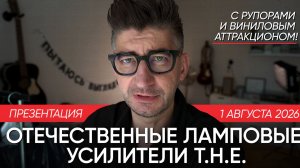 Презентация отечественных ламповых усилителей T.H.E с рупорами и виниловым аттракционом!
