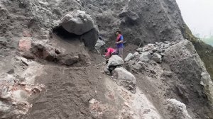 Two Large Rocks Jump Into the Abyss..