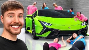 Кто Последний Отпустит Руку с Ламборгини, Заберет ее Себе MRBEAST МИСТЕРБИСТ НА РУССКОМ мистер бист