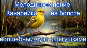 Мелодичное пение канарейки на болоте: волшебный дуэт с лягушками