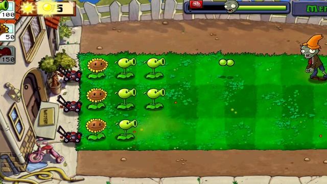 прохожу Plants vs zombies 1 часть (2 часть будет завтра) смотреть онлайн