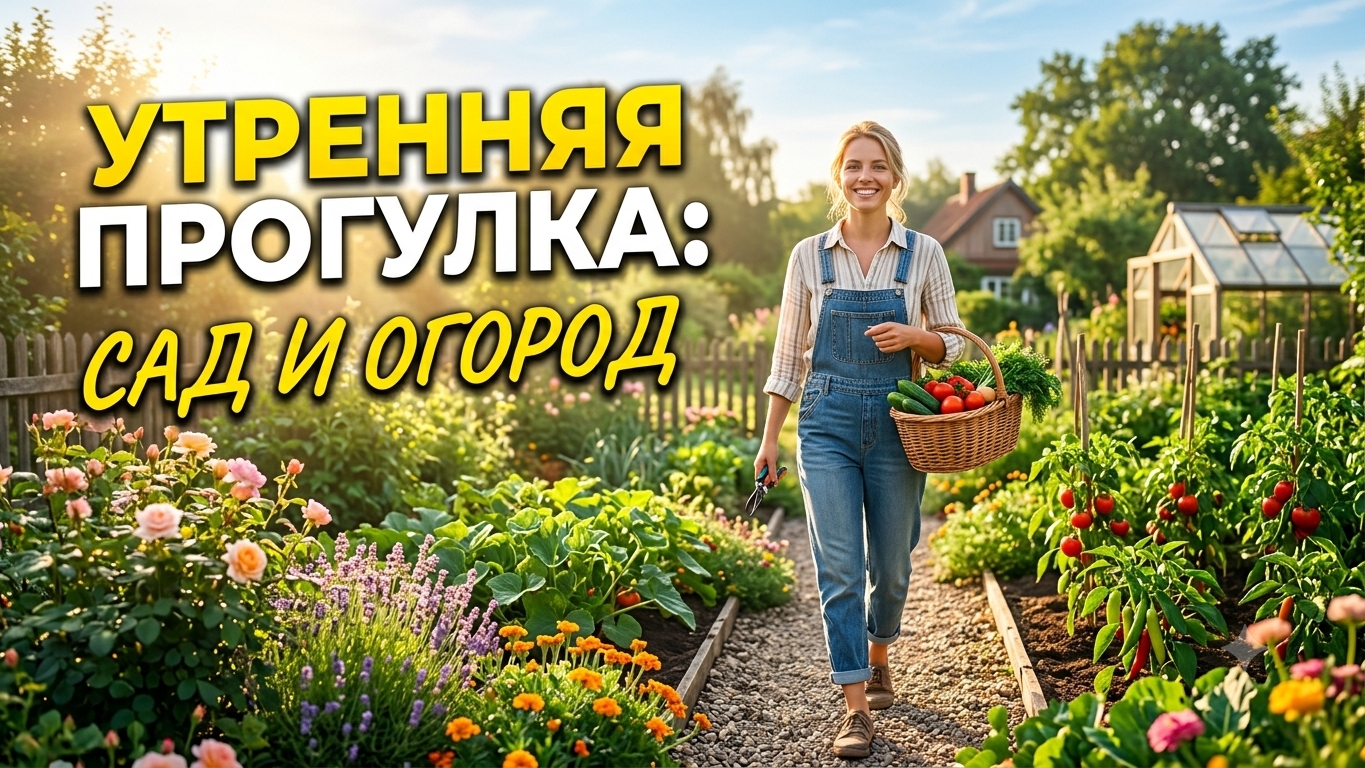 Утренняя прогулка по саду и огороду. Обзор растений смотреть онлайн