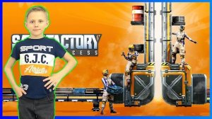Видеоигра SATISFACTORY симулятор выживания - Даник строит новую базу и крутую машину!
