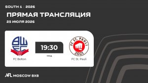 AFL26. South 1. Day 11. FC Bolton - FC St. Pauli