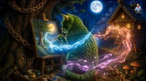 У Лукоморья кот зелёный...