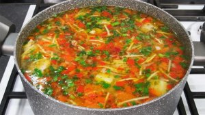 Легкий СУП с ЛАПШОЙ! Все едят с удовольствием - Быстрый Простой и Вкусный суп на скорую руку