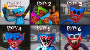 ЭВОЛЮЦИЯ ВСЕХ JUMPSCARES — НОВЫЙ HUGGY WUGGY Poppy Playtime 1,2,3,4,5,6 в BARRY'S PRISON R