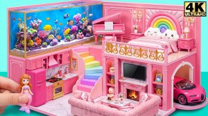 👑🐠 Постройте роскошный гигантский дом-аквариум Барби со спальней королевы в розовом цвете ❤️ #М
