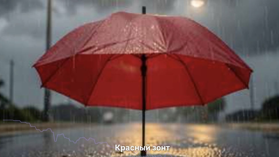 Красный зонт