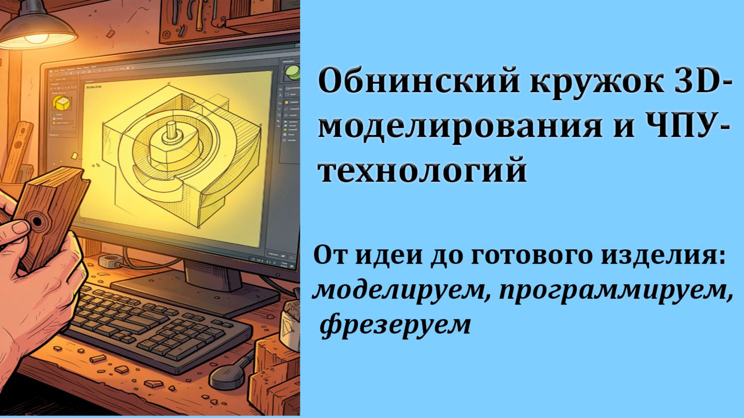 Обнинский кружок 3d моделирования и ЧПУ технологий смотреть онлайн