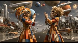 Colorful Quirkys Dancing Through an Retro Dream
