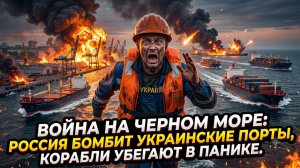 🔥Черноморская война: Силы России бомбардируют порты Украины, корабли в панике бегут