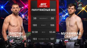 Дастин Джейкоби против Мухаммада Саидова (видео). UFC Fight Night. MMA/Единоборства