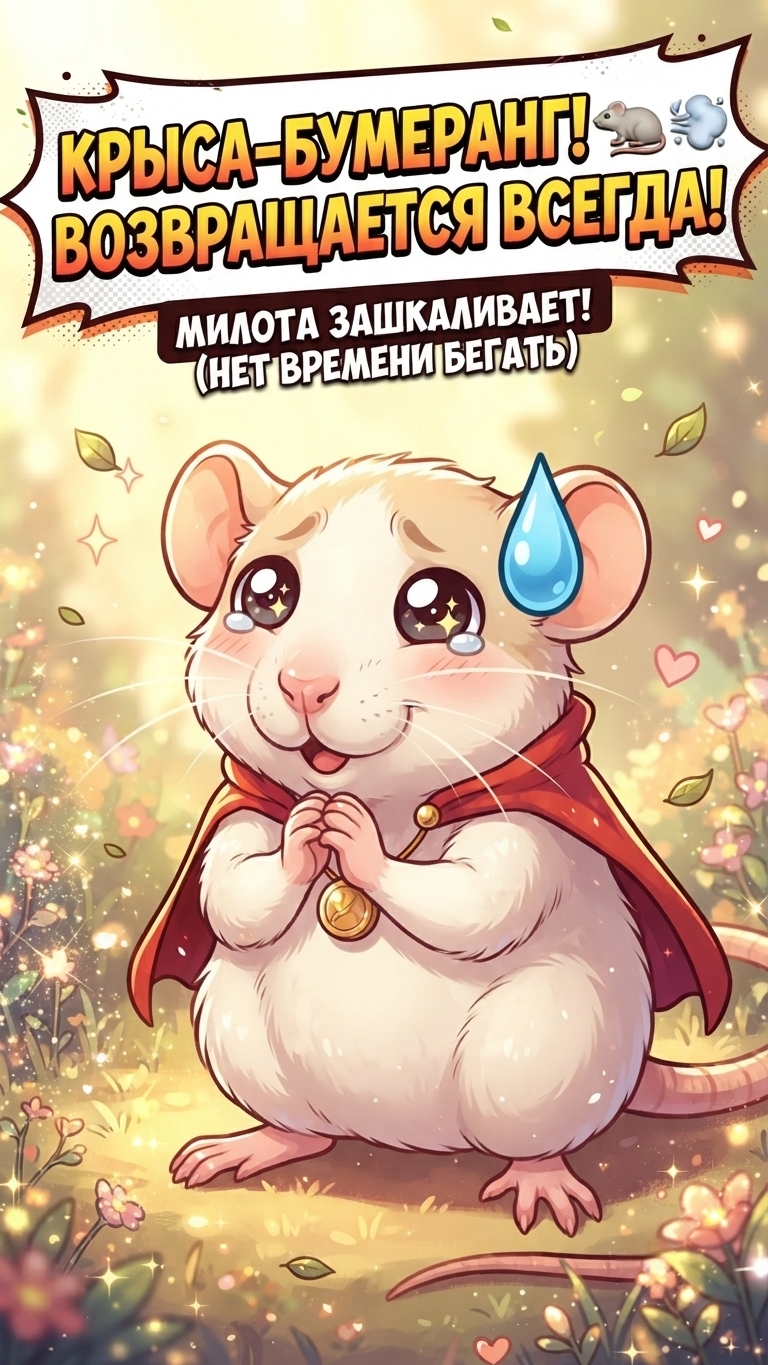 Крыса-бумеранг! 🐀💨 Выпустила побегать, а она не уходит!