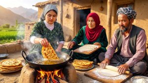 Традиционное приготовление афганского болани в глухой деревне 🇦🇫 | Настоящая сельская жизнь
