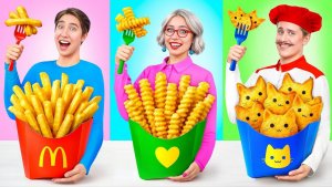 Кулинарный Челлендж_ Я против Бабушки _ Вкусные Кухонные Идеи