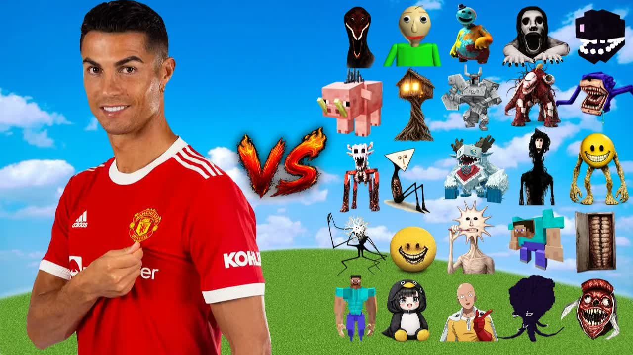 Криштиану Роналду против всех новых боссов Майнкрафта ⚽👹 смотреть онлайн